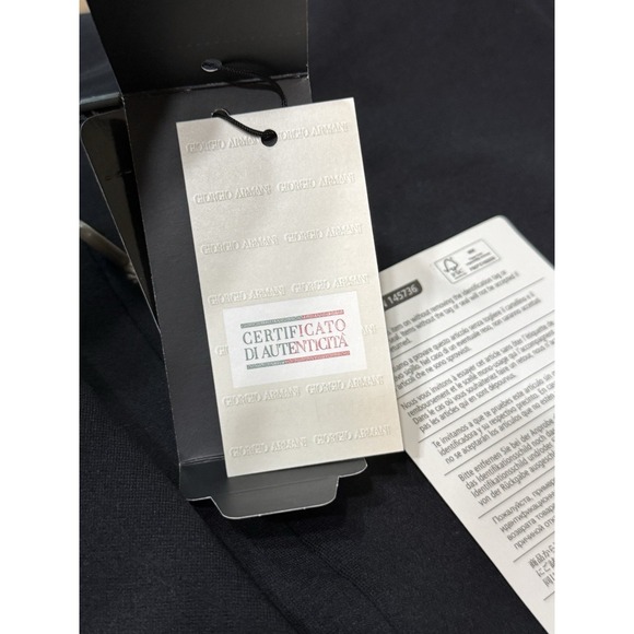 Emporio Armani Jersey Stretch Midi Pencil Skirt Size 2 Black Below Knee - Picture 16 of 16